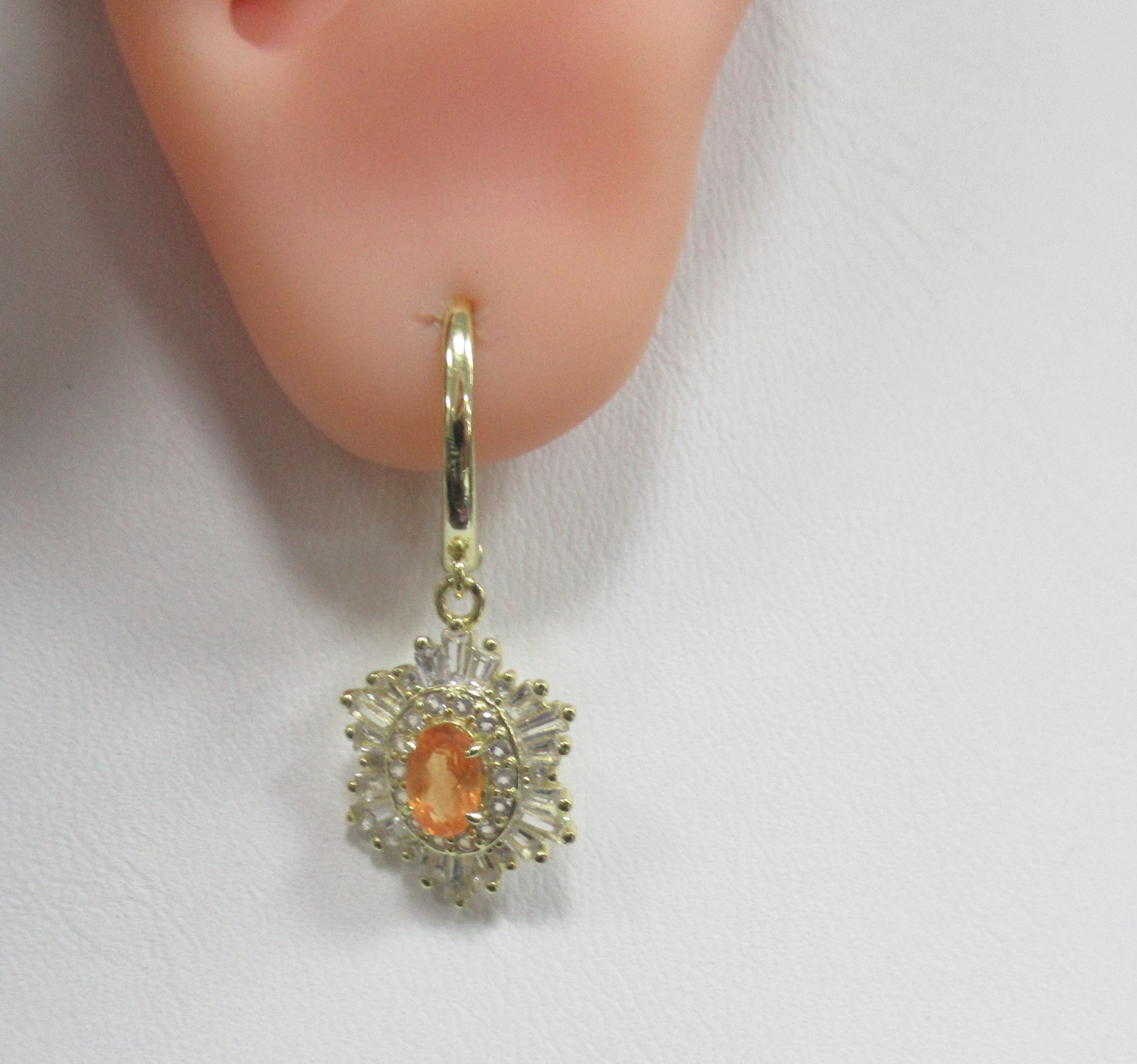 Серебряные серьги с вульфенитами